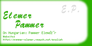elemer pammer business card